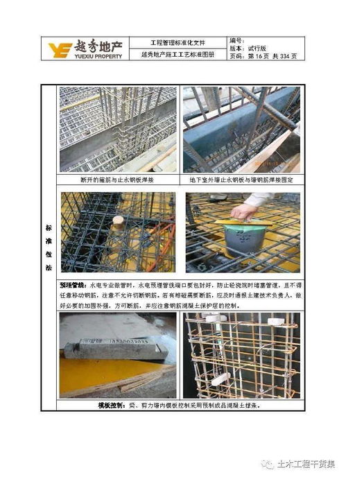 工程管理标准化 知名地产施工工艺标准图册,341页可下载